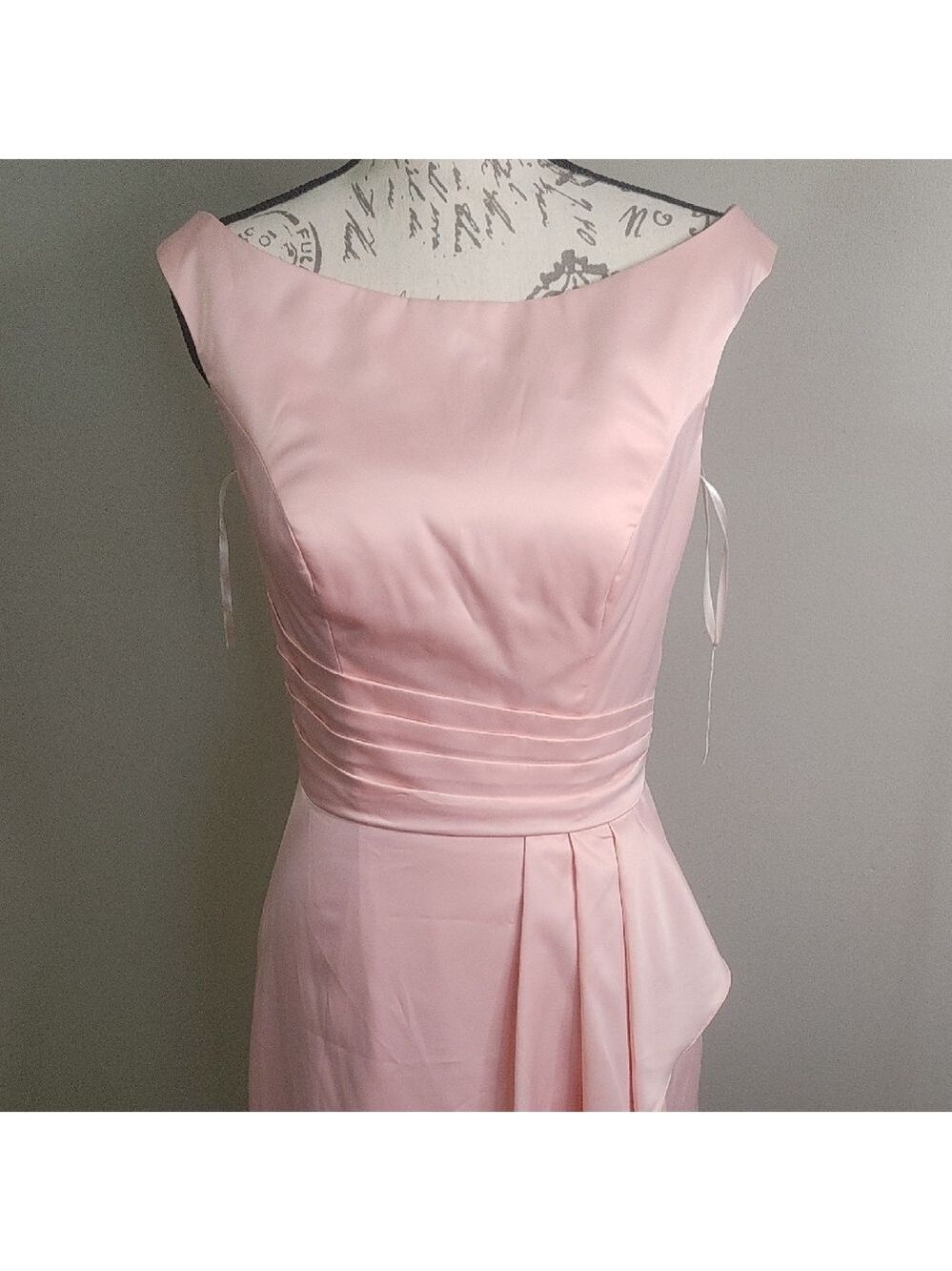 Pink Asymmetrical Ruched Sheath Dress - Picture 2 of 10